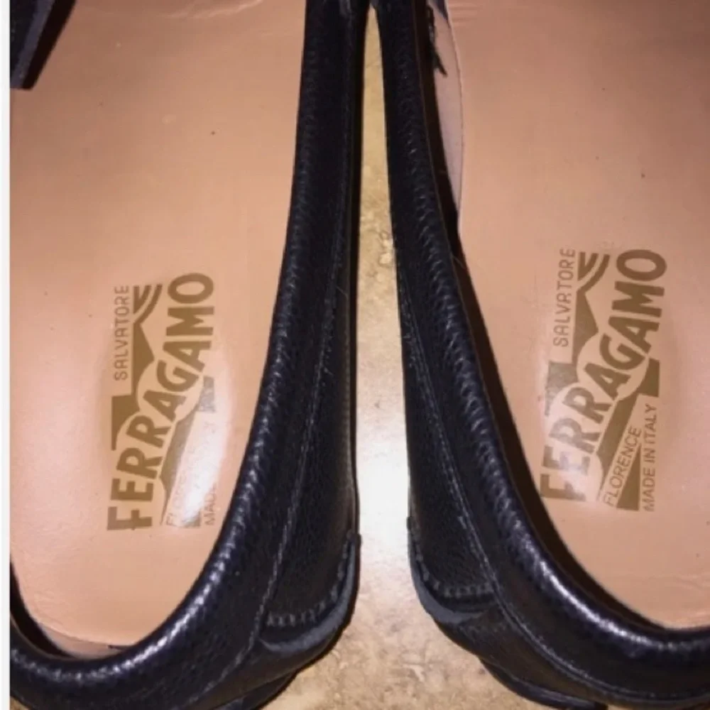 SALVATORE FERRAGAMO SARDEGNA black Men's moccasin nero Calf size 9